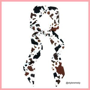 Polyester Silk Feel Skinny Scarf Multi-Way Wear Neck Tie Hairband